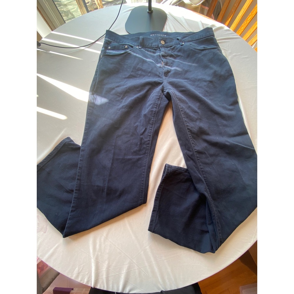 Mott & Bow Mercer Straight Leg Jeans Mens 38x32 Dark Blue Stretch Denim Pants